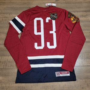 Ecko Unltd 93 Men's Stitched 20th Anniversary Playoff LS Knit Hockey Jersey - XS